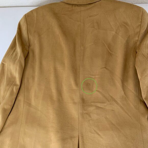 Polo University Club Ralph Lauren Blazer 43 Reg Tan Faux Suede Sport Coat Jacket - Picture 7 of 13